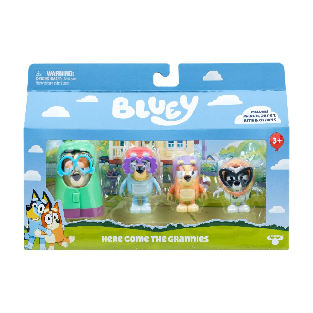 Bluey Pack De 4 Fig. S14 - Ahí Vienen Las Abuelas - foto 1